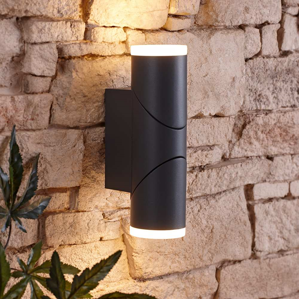 Biard Gettsdorf LED Adjustable Up/Down Wall Light - Biard Gettsdorf Outdoor Anthracite LED Adjustable Up/Down Wall Light